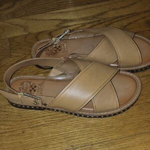 Vince Camuto Camel Leather Sandals